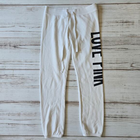 Victoria's Secret PINK White Sweatpants sz XS - Picture 1 of 6